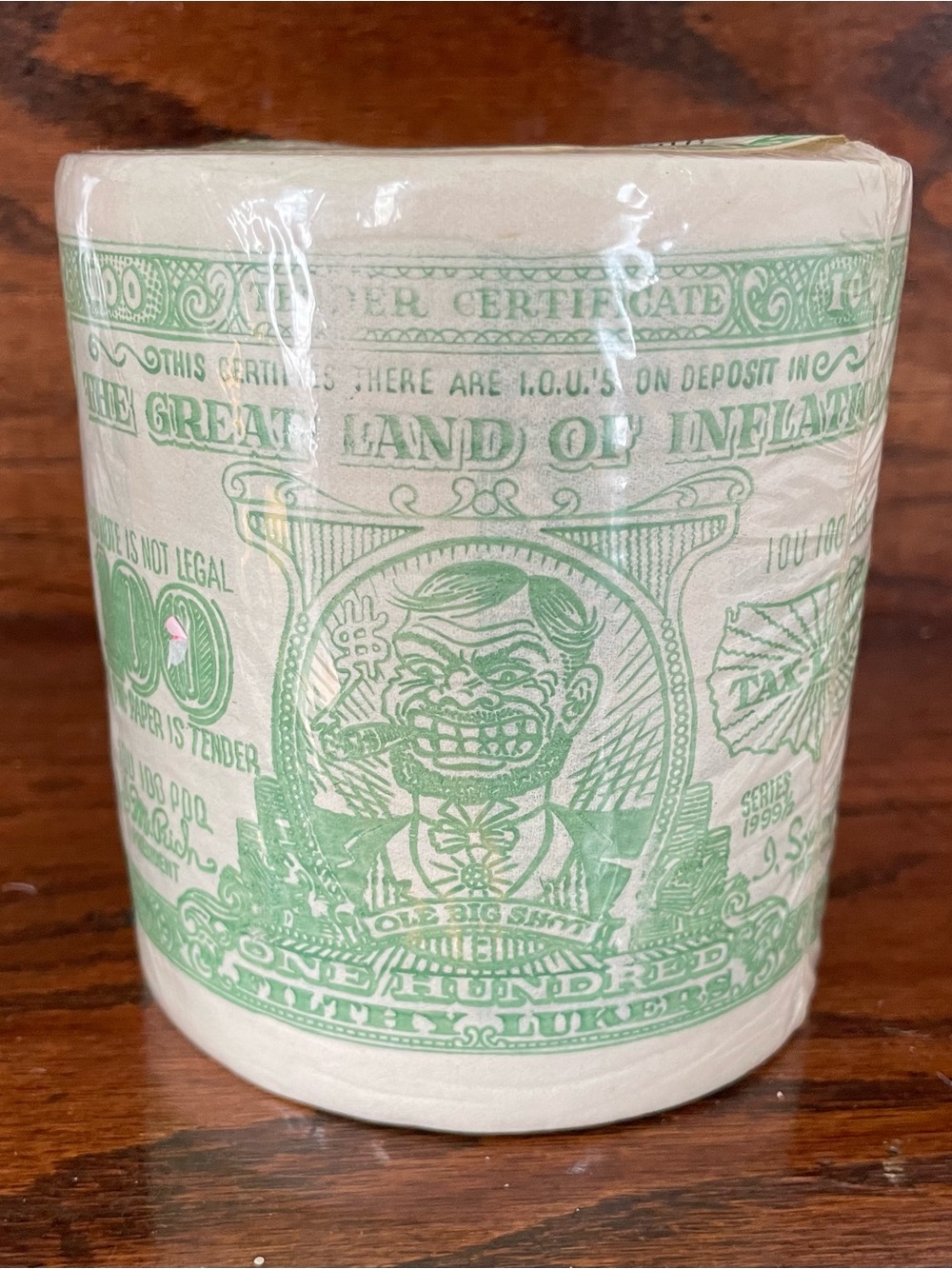 $100 Bill Toilet Paper Roll “great Land Of Inflation” Gag Gift.  Vintage Gift